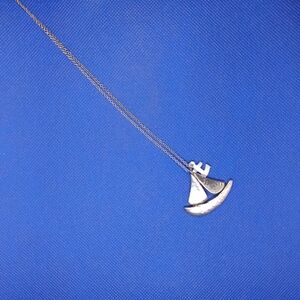 Silver Sailboat Pendant Necklace